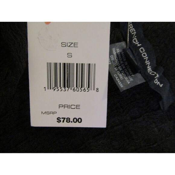 French Connection Blouse NWT Black Tash Textured Top Shirt Button Front Size S - Picture 12 of 12